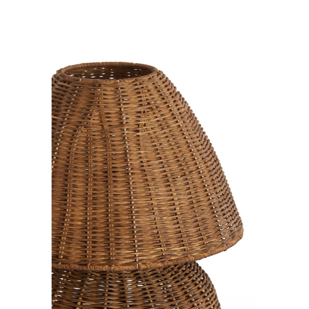 Rattan-Tischlampe Mavon Ø 27,5 cm – dunkles Rattan Light & Living 8717807820510