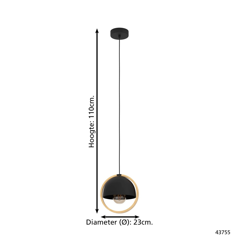 Skandinavische Pendellampe Callow 1x E27 - Ø 23cm Eglo 9002759437558