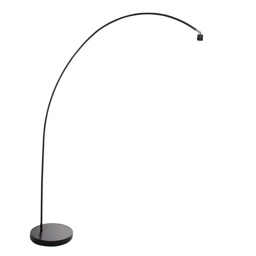 Bogenlampe solva schwarz mit Rattanschirm Ø 60cm Steinhauer 8712746182590