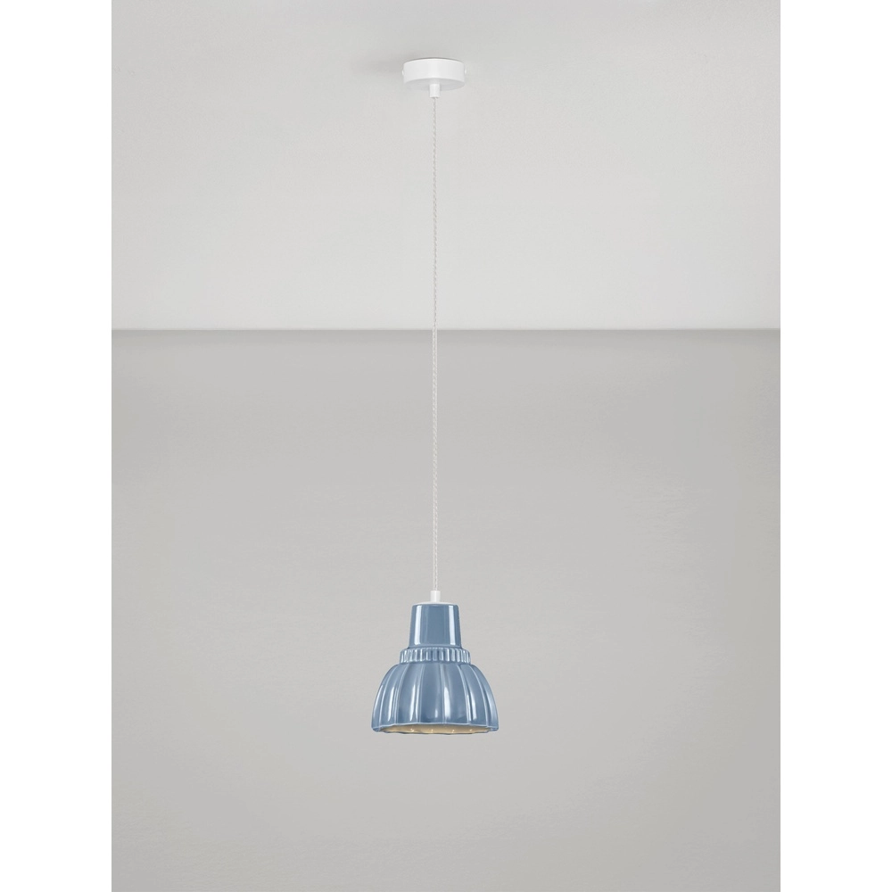 Pendellampe Picco Weiß mit Blau Lyora 5212017495372
