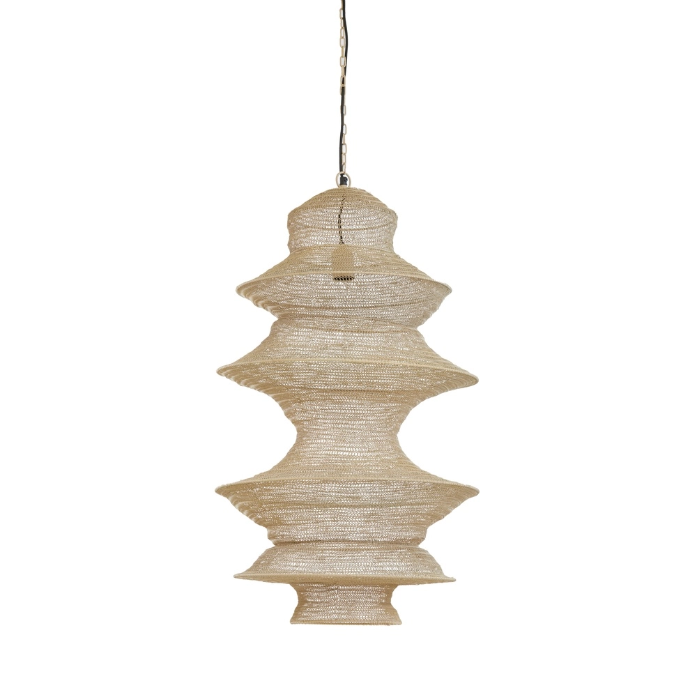 Metallnetz-Pendellampe Nakisha Ø 48 cm – Sand Light & Living 8717807695071