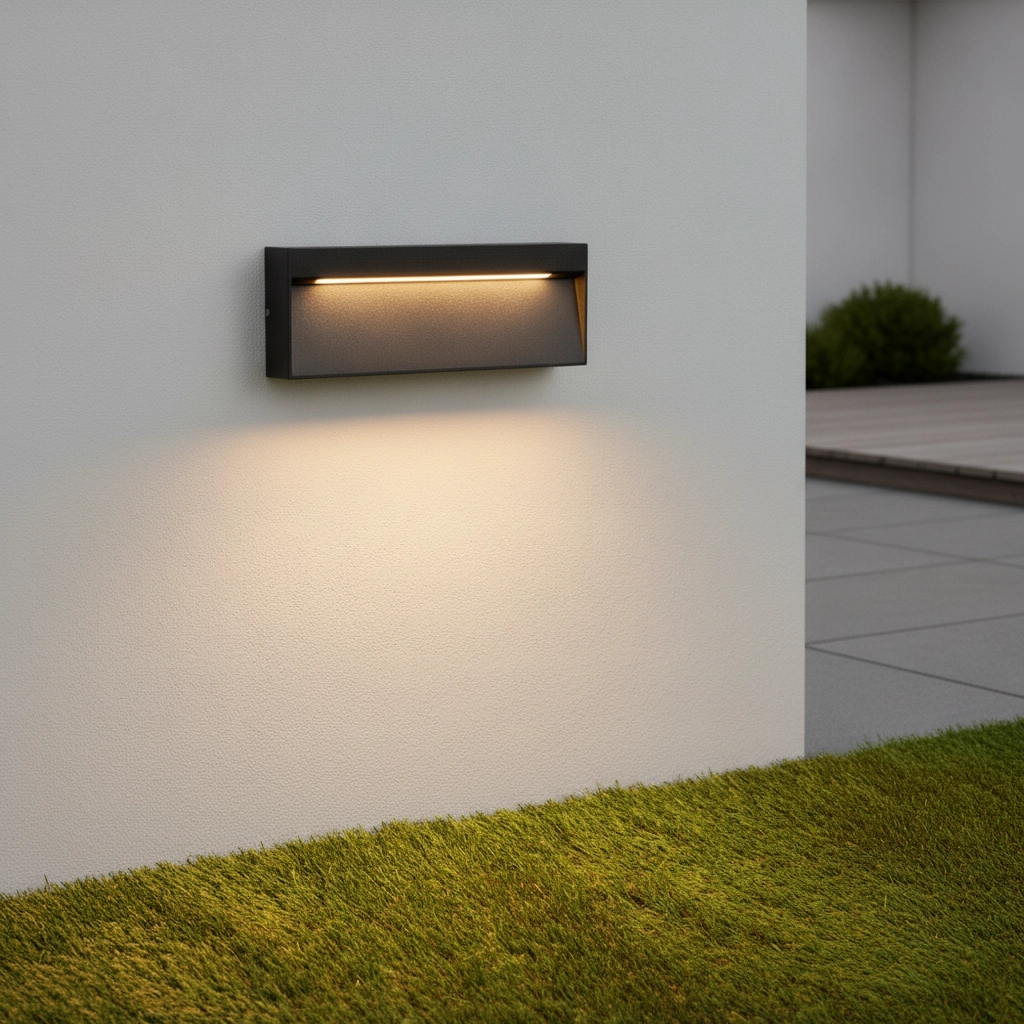 Schwarze Wandlampe Drat Konstruktion