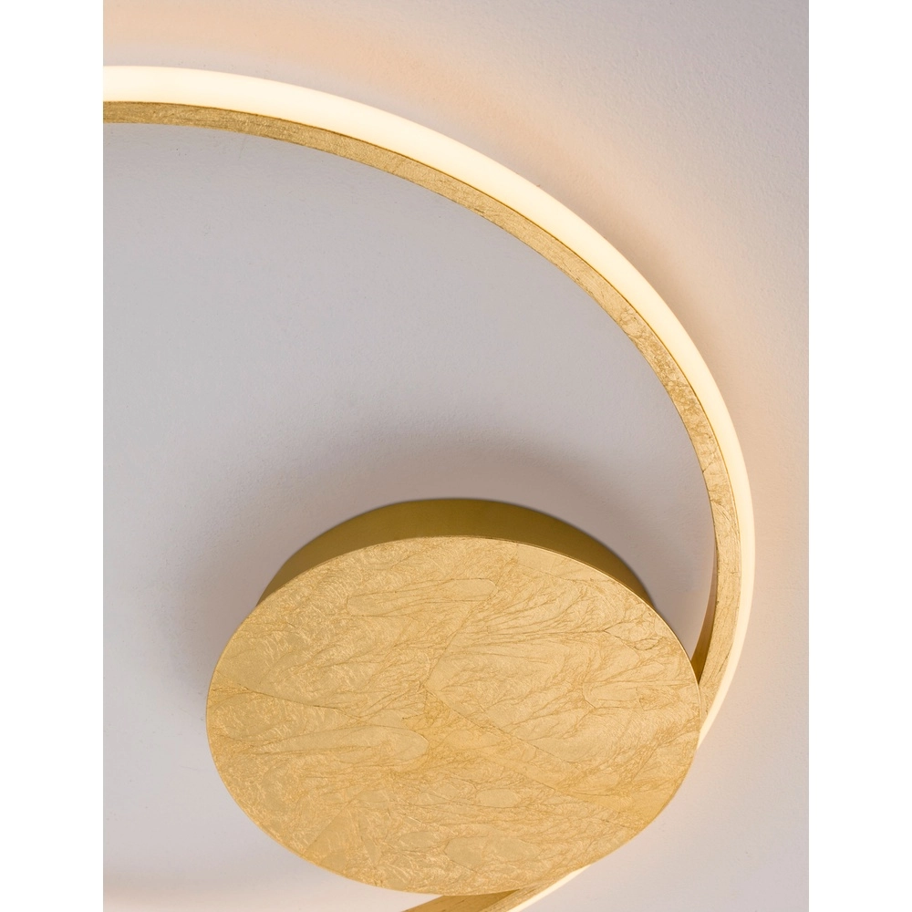 Runde Deckenleuchte Fuline gold Ø 50cm Lyora 5212017419668