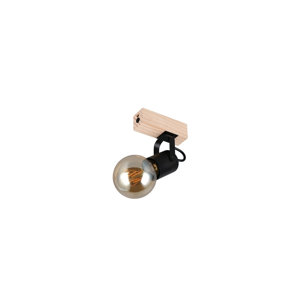 Deckenlampe Lynar Schwarz mit Holz Trio 4017807670684
