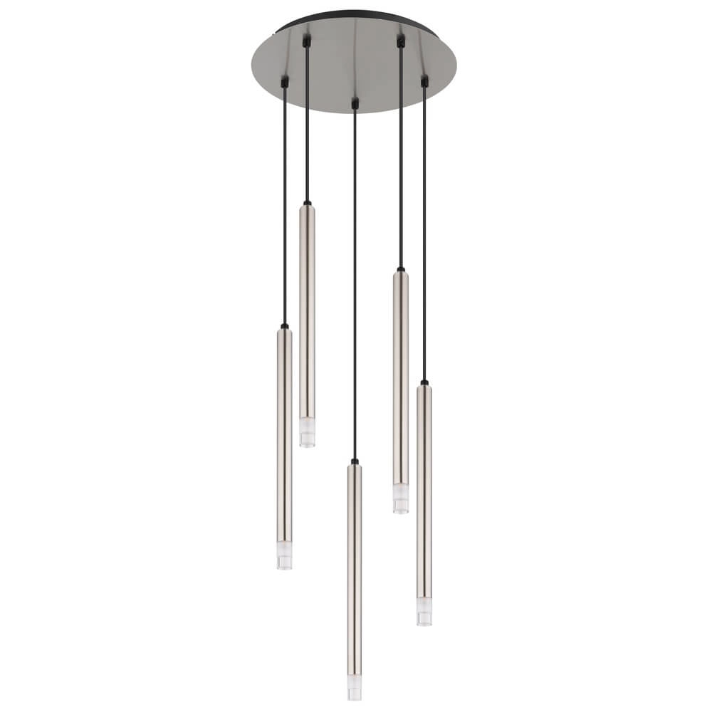 Design-Pendelleuchte Ryan 5-helles Nickel Globo 9007371475056