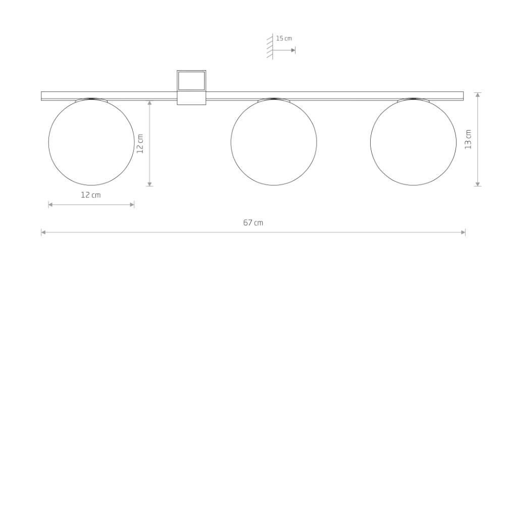 Pendelleuchte aus Glas Pik 3x Weißglas Lyora 5903139103015