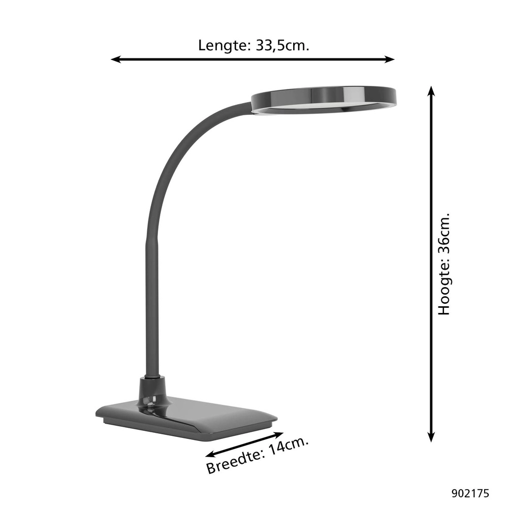 Schreibtischlampe Lauro schwarz Eglo 9008606357536