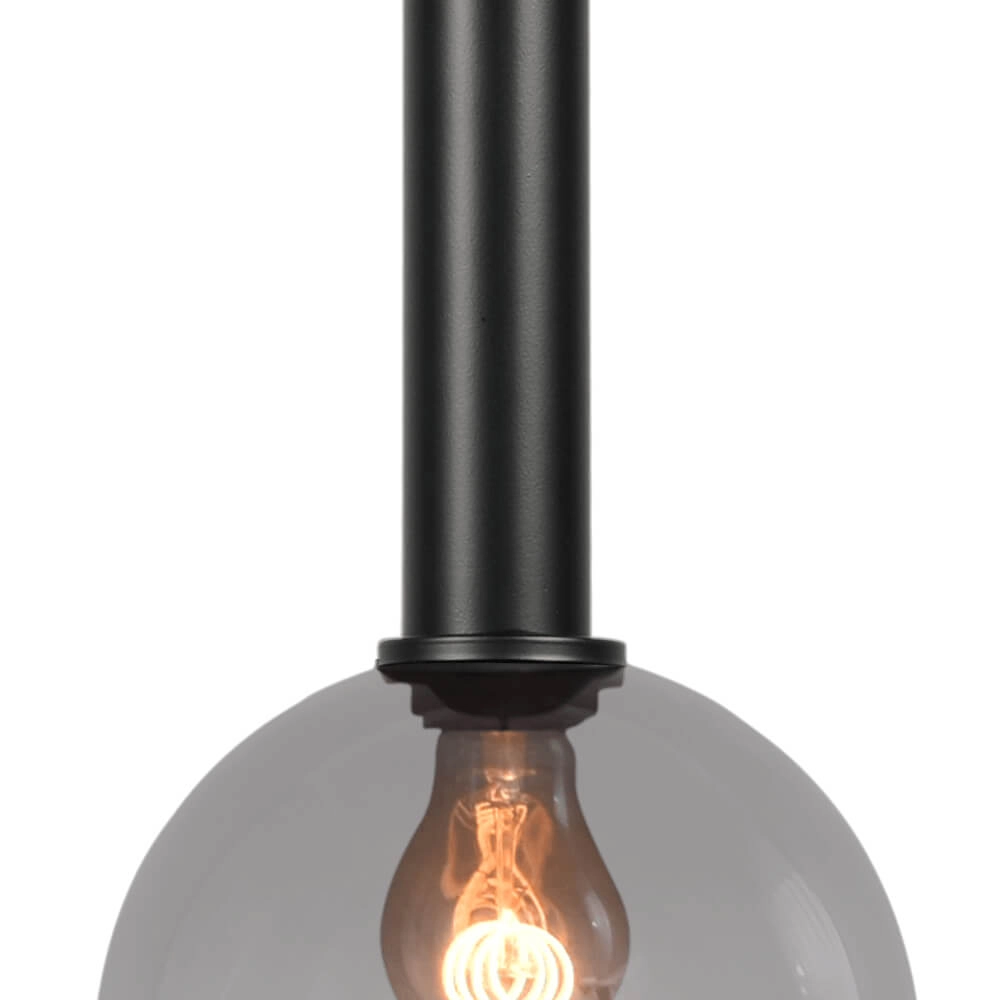 Hängelampe Ø 20cm Bella 2 Schwarz mit Rauchglas Masterlight 8718121256382