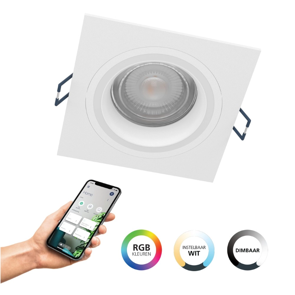 Zigbee-Vertiefungspunkt Carosso-Z Weiß – Quadrat Eglo 9008606259816