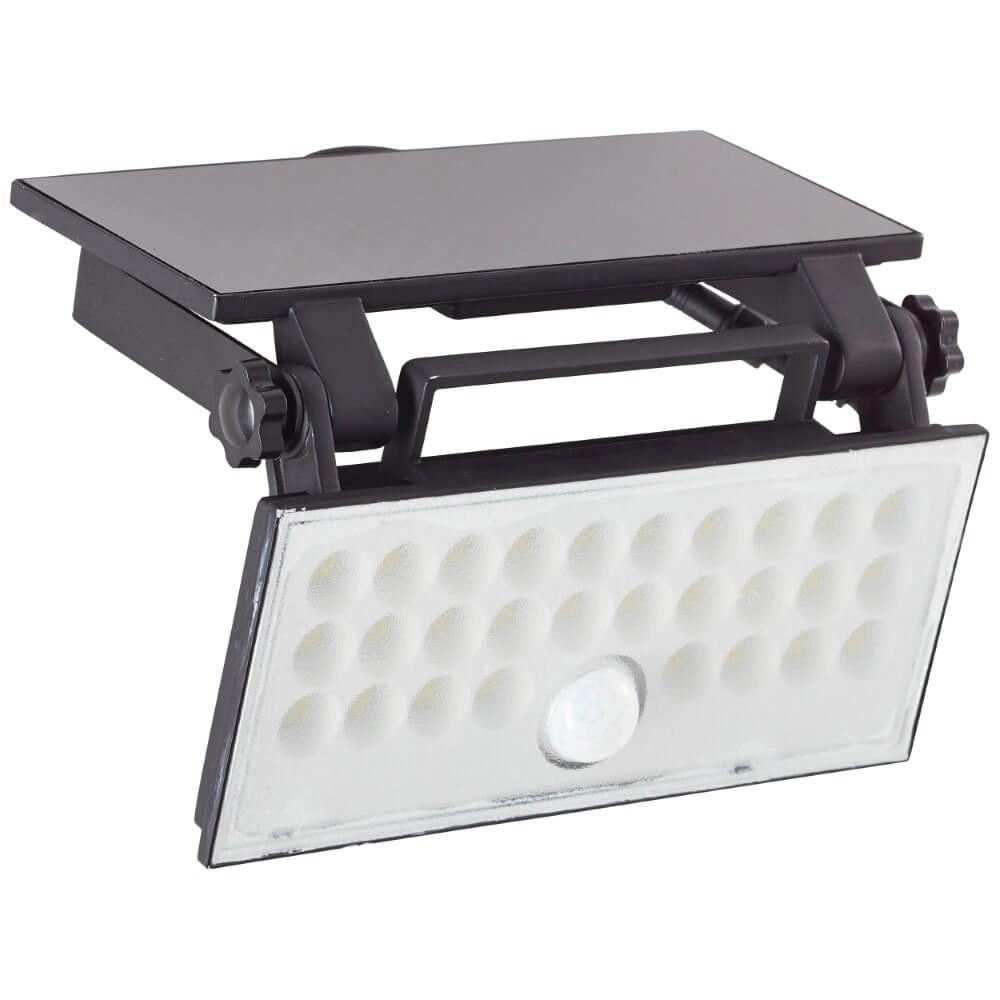 Schwarze Wandlampe Luton Solar- Brilliant 4004353437793