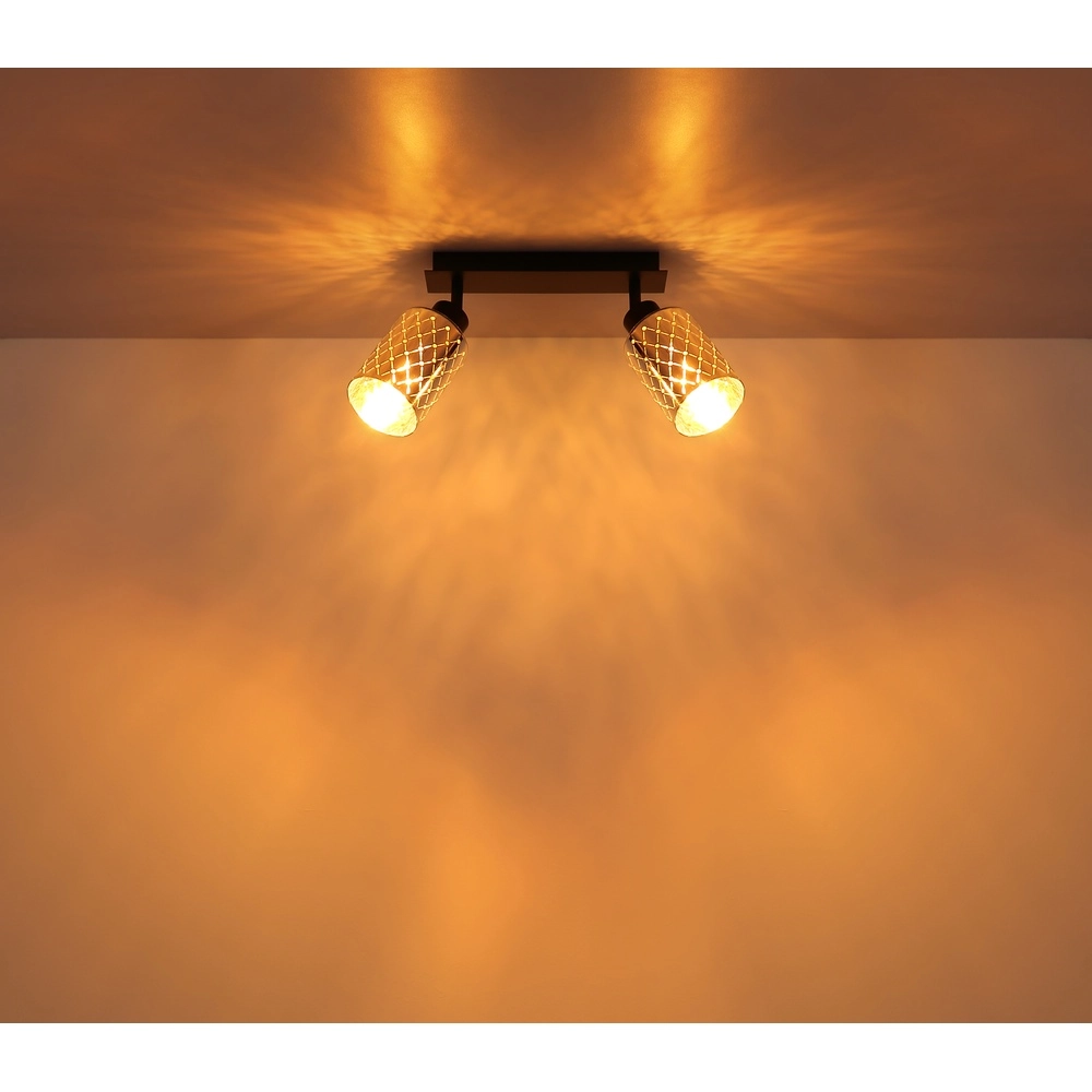 Design-Deckenlampe Alonso 2-Licht Schwarz Globo 9007371566259