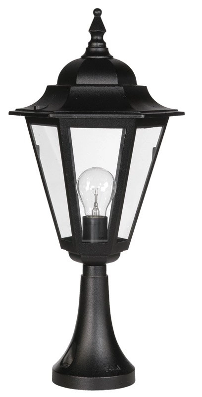 Klassische Terrassenlampe Teccia Schwarz