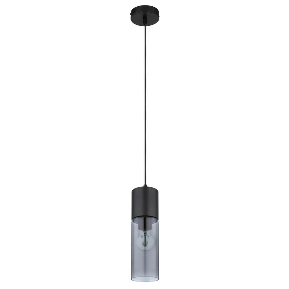 Schlanke Pendelleuchte Annika Single Schwarz Globo 9007371433766