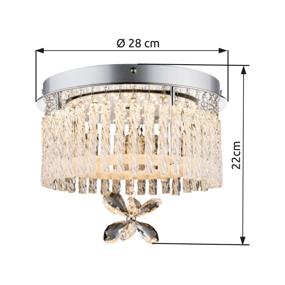 Runde Deckenlampe Mathilda Chrom Globo 9007371334346