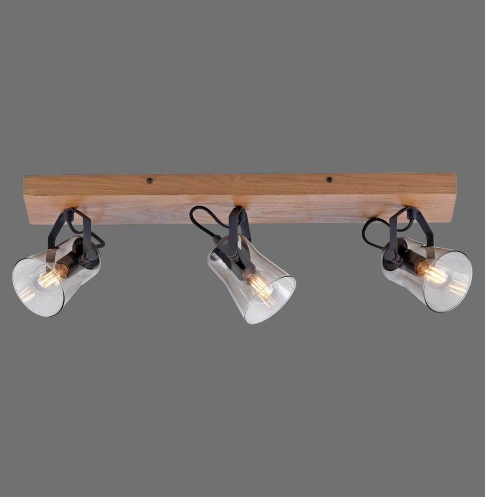 Deckenleuchte Green Langstrom Holz 3-flammig Just Light 4043689994884