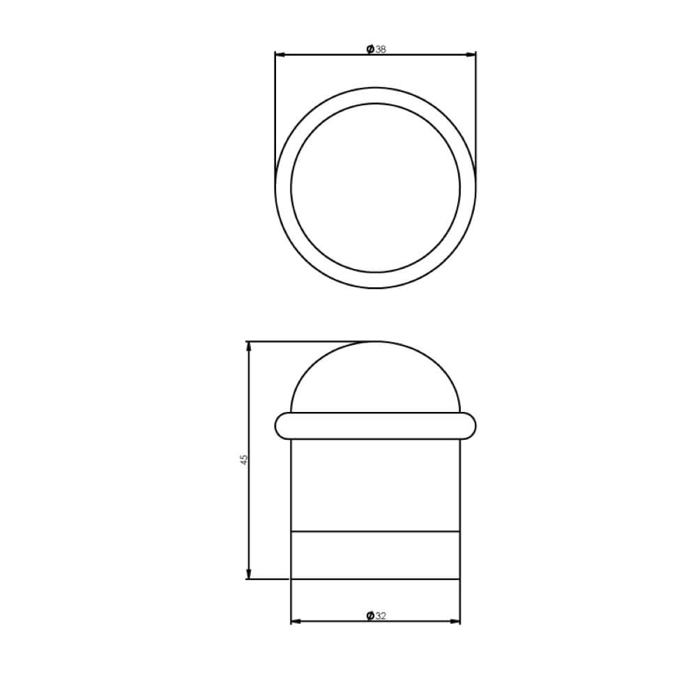 Runder Türstopper Stelo schwarz Intersteel 8714186088937