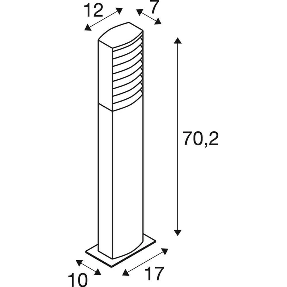 Gartenleuchte Rasterlys Pole 70 anthrazit Design 2700K SLV 4024163296656