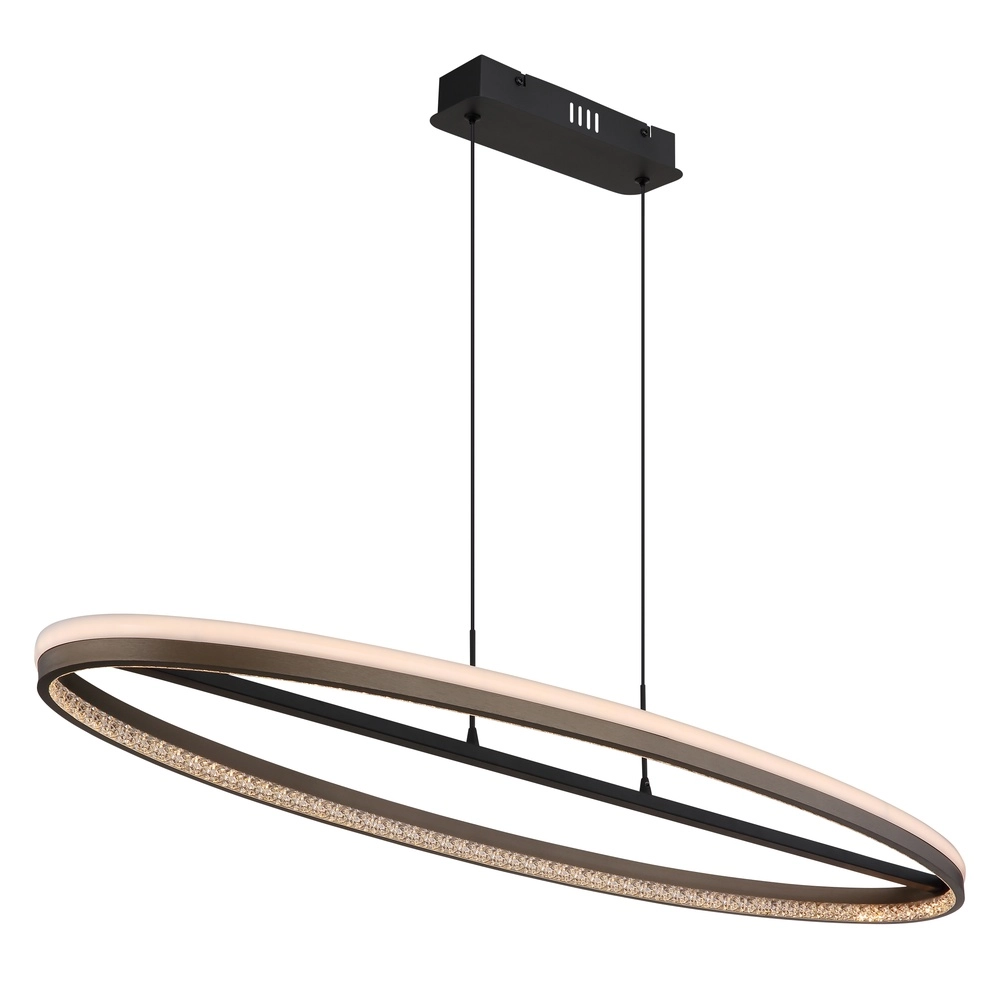 Design-Pendellampe Della Oval Schwarz Globo 9007371474738