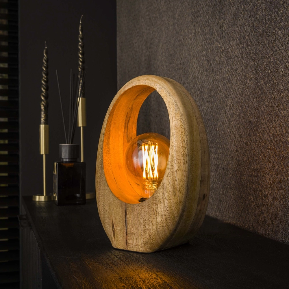 Mango-Holztischlampe Arch 1x E27 - 30cm Lyora 8716803511453