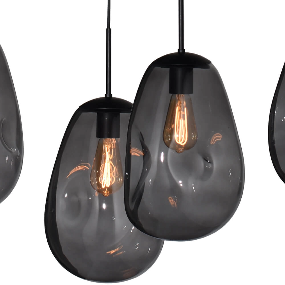 Hängelampe Lava 6x Rauchglas Ø 22,5cm Masterlight 8718121286235