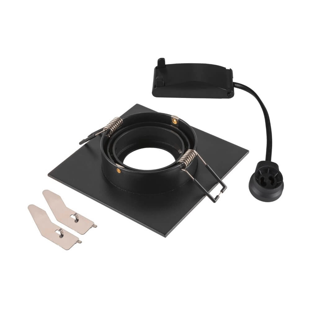 Einbaustrahler New Tria 75 XL quadratisch - schwarz - GU10 SLV 4024163280532