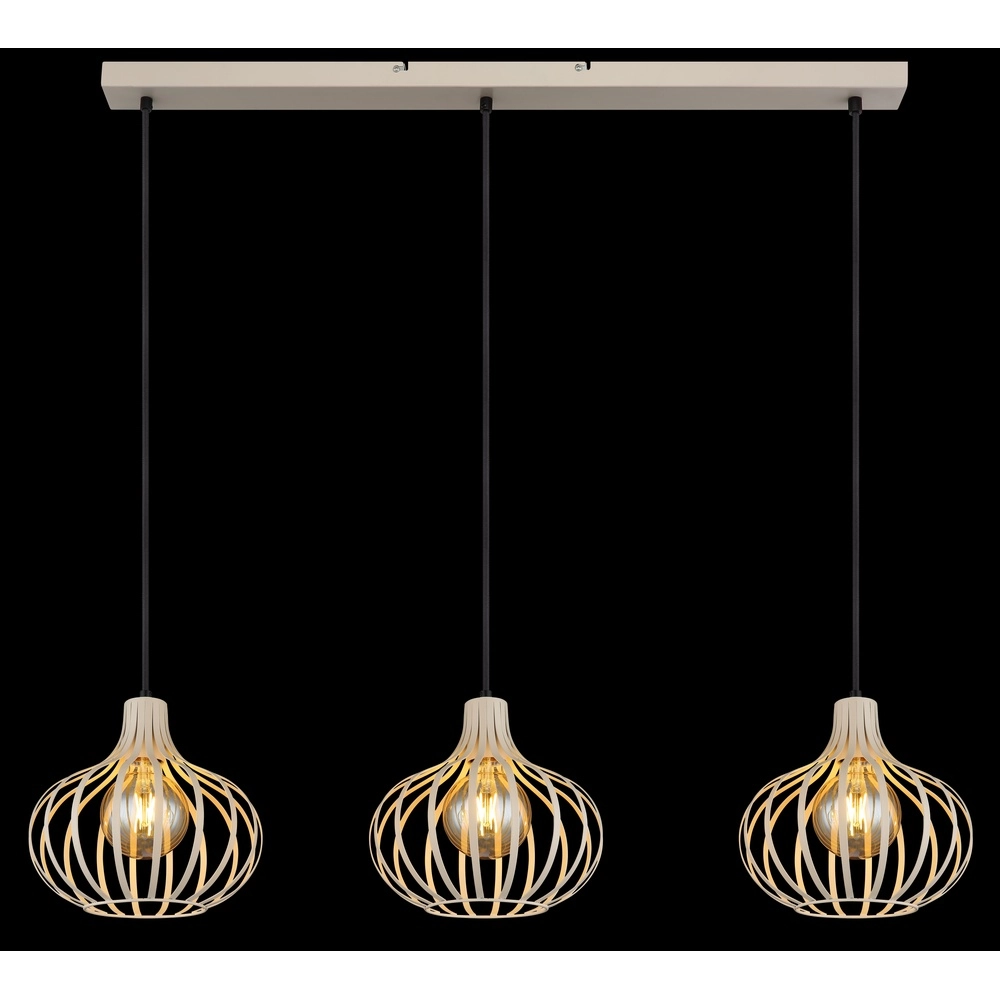 Design-Pendellampe Mateo 3-Licht Creme Globo 9007371519880