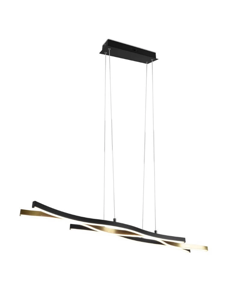 Hängelampe Blaze schwarz mit gold