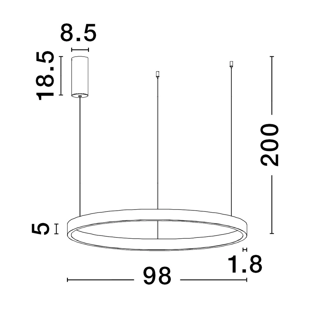 Design-Pendelleuchte Elowen weiß Ø 98cm Lyora 5212017439123