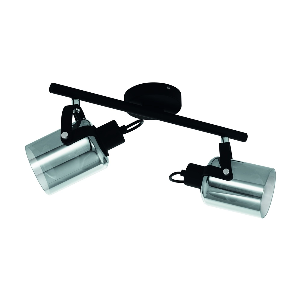 Deckenlampe Berregas 2-Licht Schwarz mit Chrom