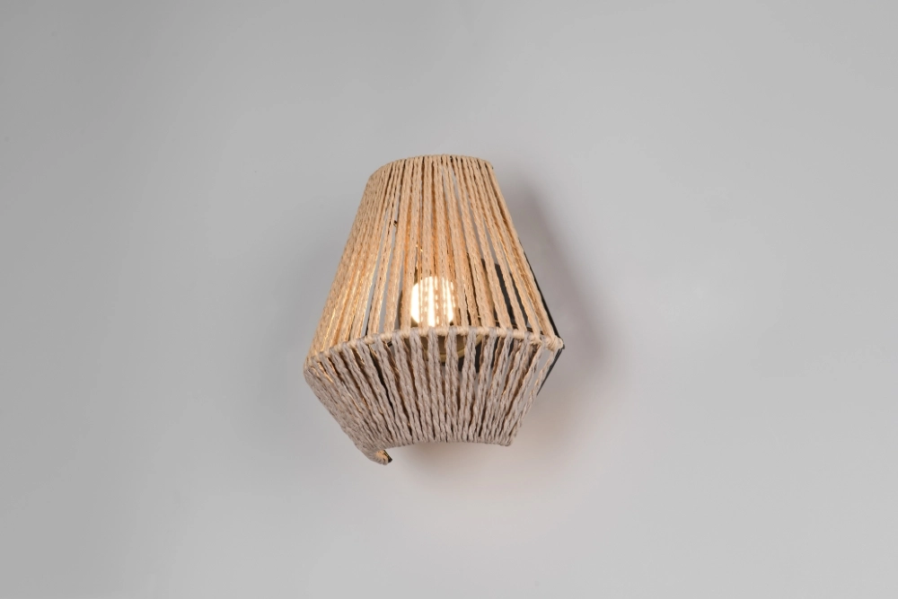 Rattan-Wandleuchte Lira Wiederaufladbar Trio 4017807643183