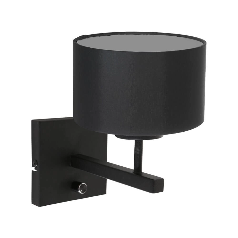 Schwarze Schlafzimmerwandlampe Stanger
