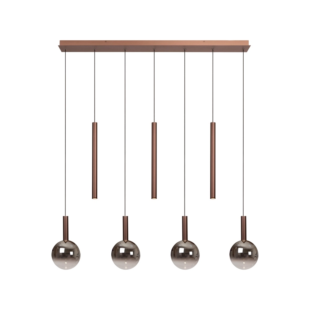 Design-Pendellampe Jasmine Kupfer-7-Lampen Premium by Lucide 5411212741295