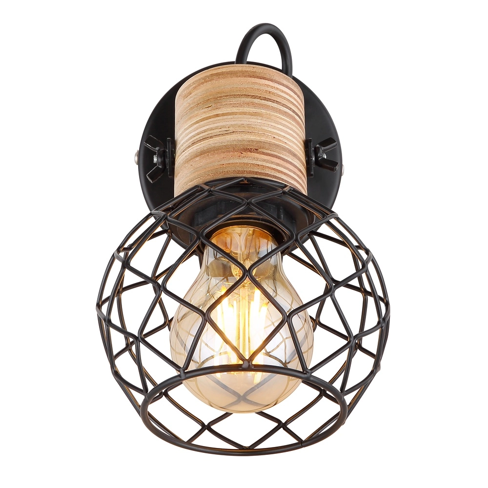 Wandlampe Lacky Schwarz Globo 9007371429356