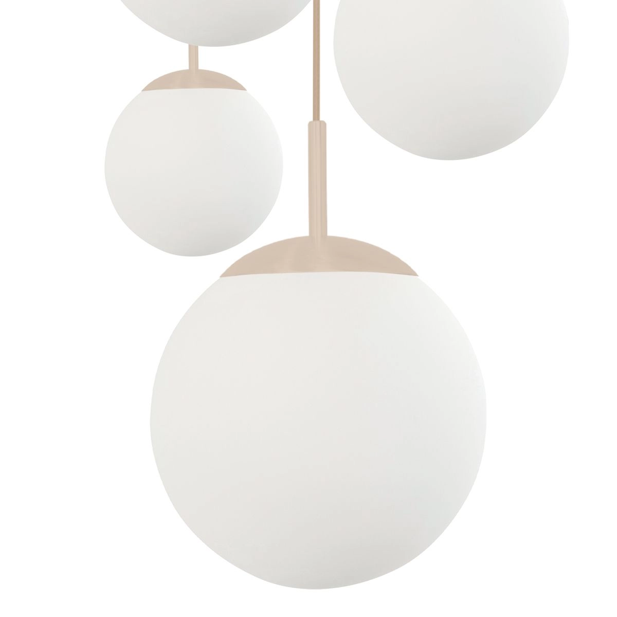 5-Licht Vide Pendellampe Bollique Sand mit Opalglas Steinhauer 8712746187182