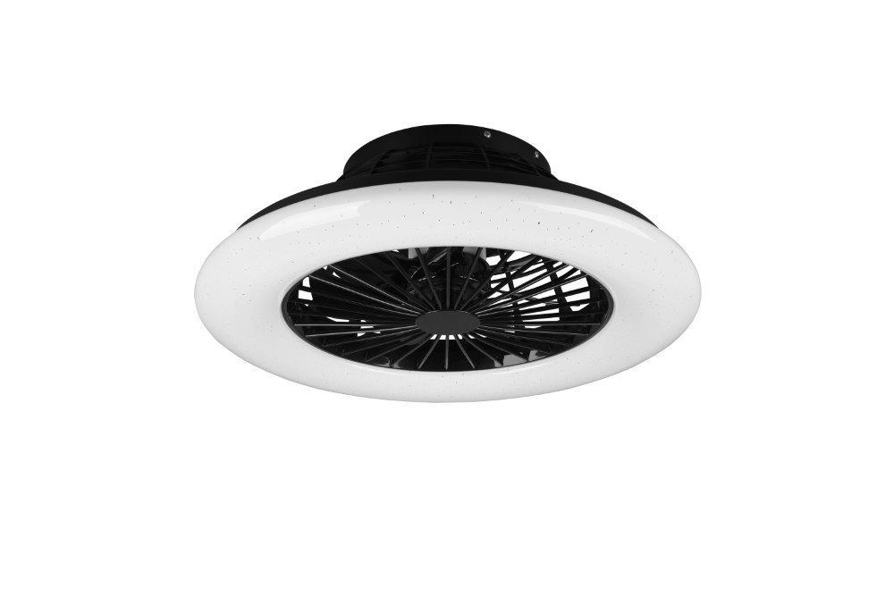 Schwarzer Deckenventilator Stralsund Trio 4017807491098