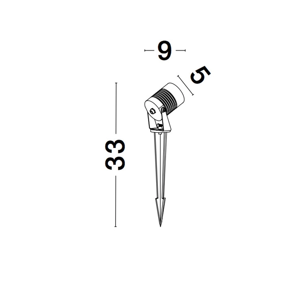 Spike-Punkt Stake schwarz 33cm Lyora 5212017424341