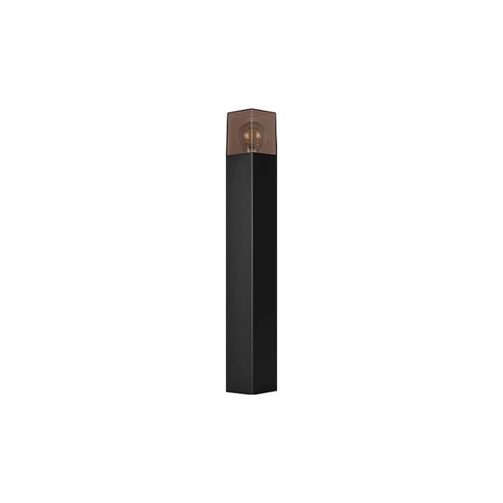 Moderne Gartenlampe Denver Schwarz mit Rauchglas 60 cm Lyora 5904703019602