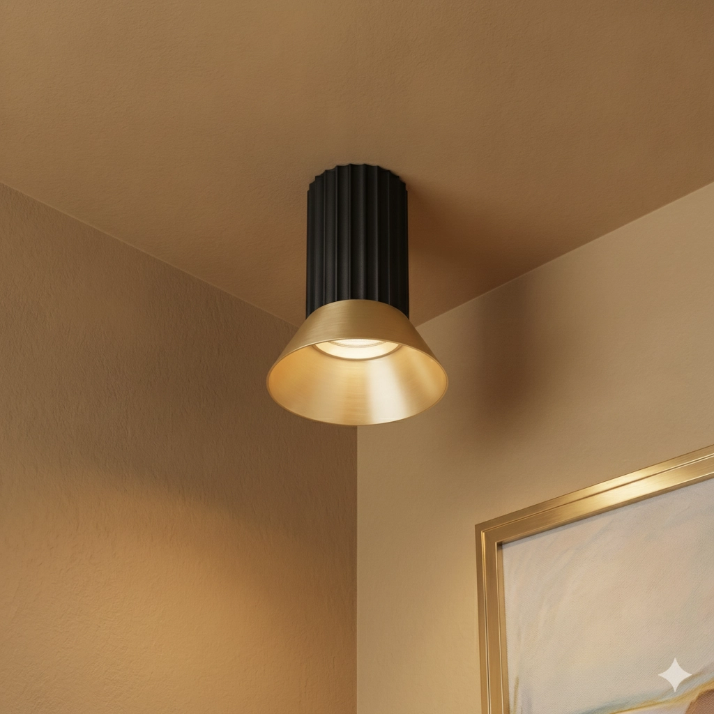 Deckenstrahler Luvia schwarz mit gold