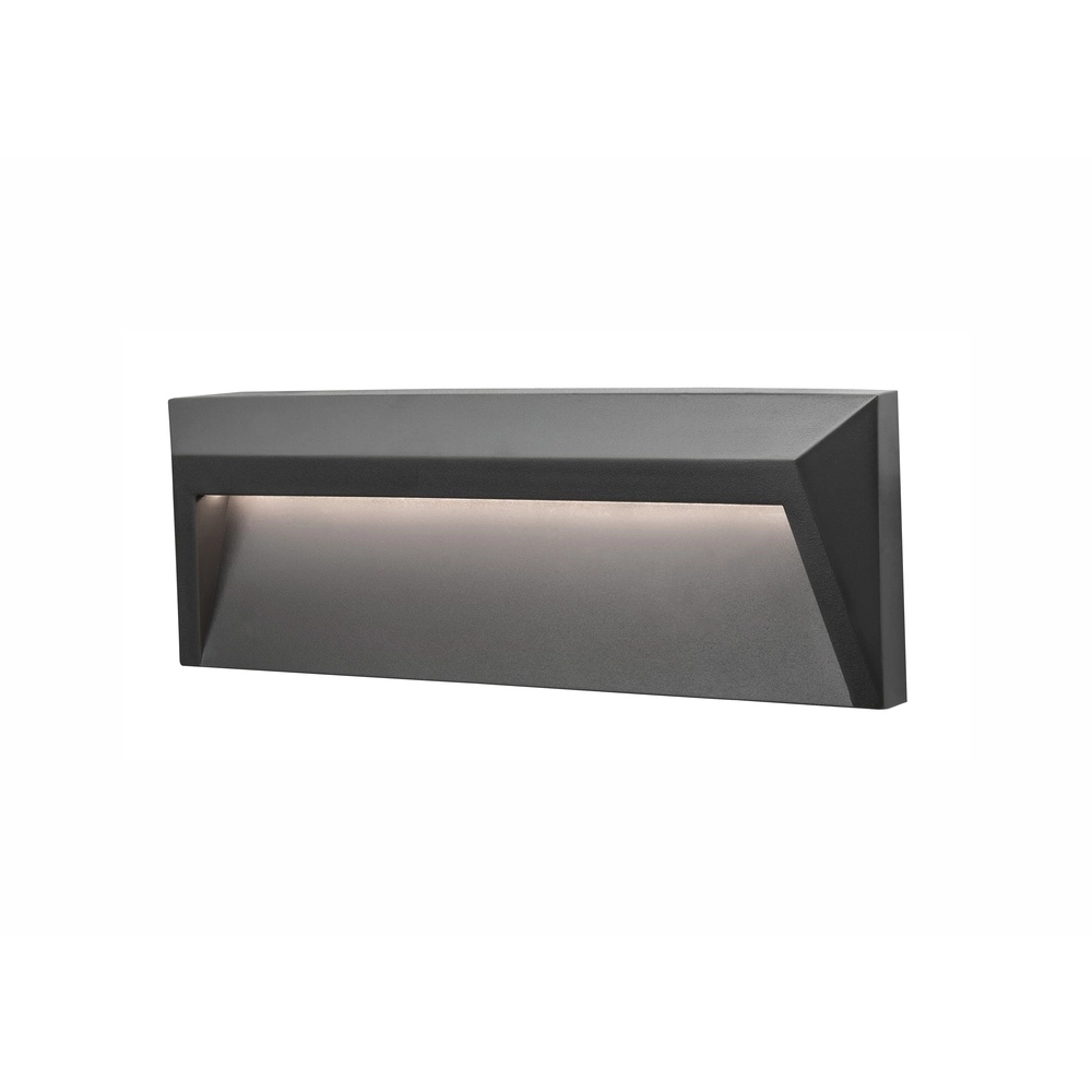 Wandleuchte Luton Rechteck 23cm grau