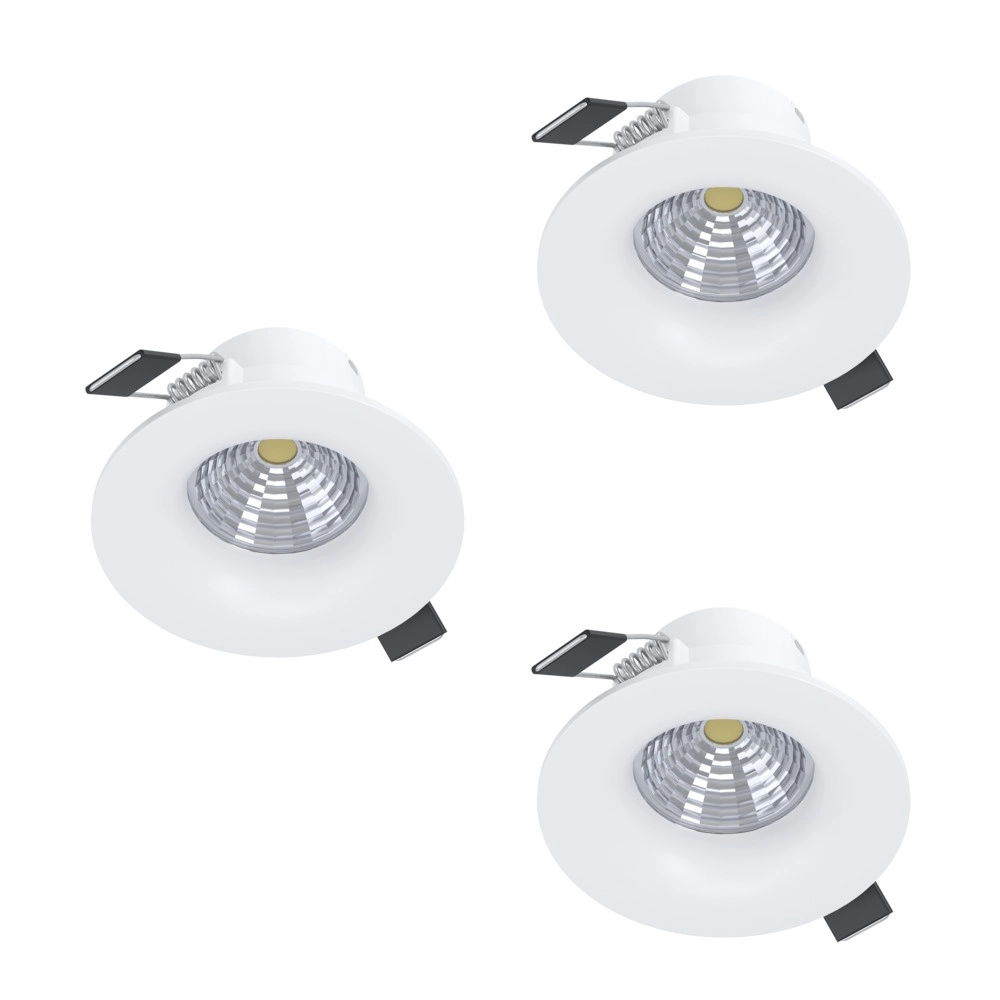 Set mit 3 Einbaustrahlern Saliceto weiß Ø 8,8cm - 4,8W