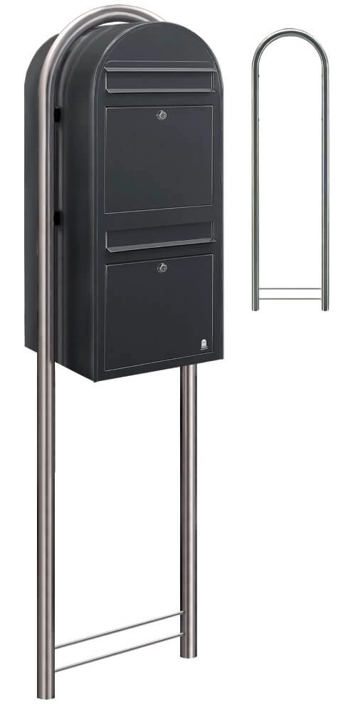 Briefkasten Duo 7016 i Dunkelgrau Bobi 6417237014146
