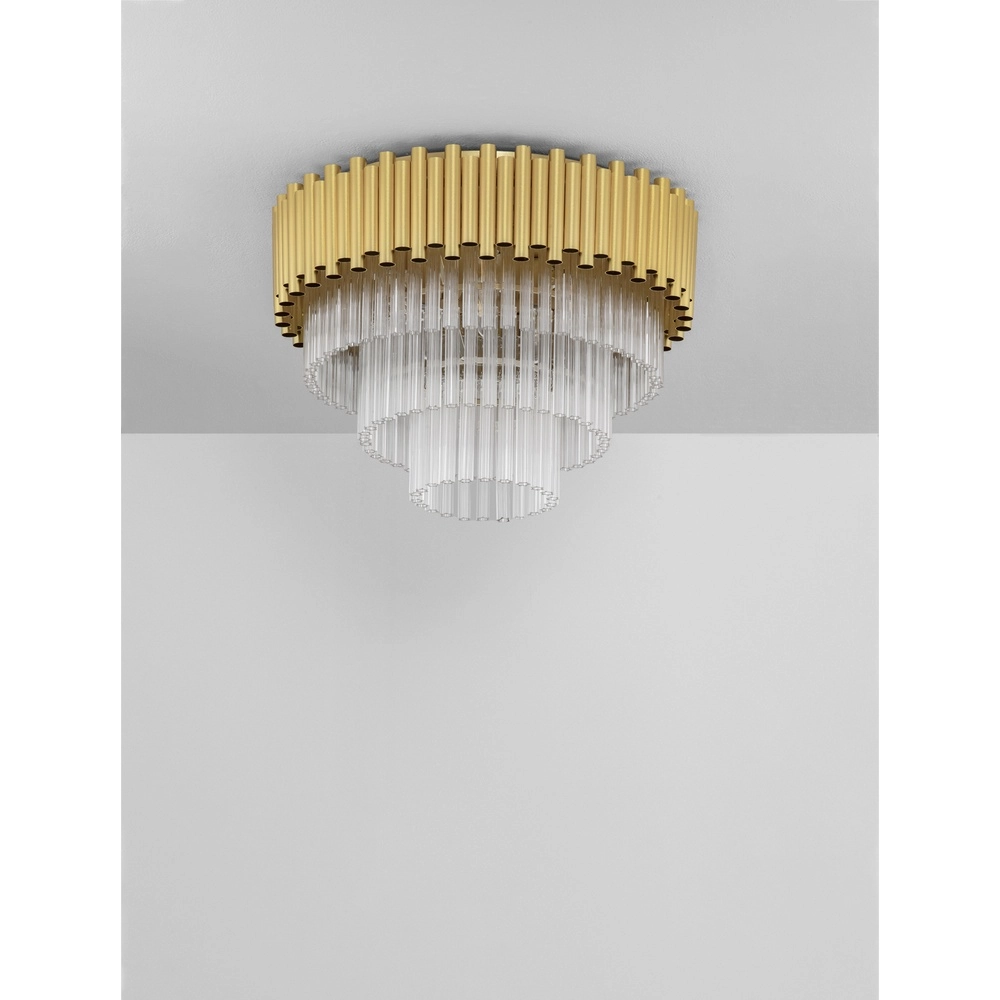 Deckenlampe Magnolia gold mit Kristall Ø 50cm Lyora 5212017435002