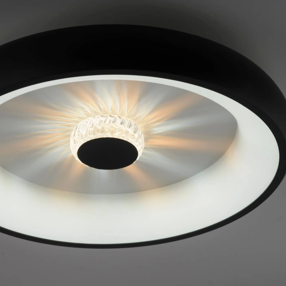 Runde Deckenleuchte Vertigo schwarz Ø 46,5cm Just Light 4043689994723