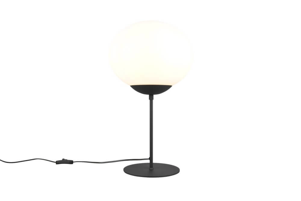 Tischlampe Fomento Ø 30cm - schwarz mit weißem Glas Trio 4017807616163