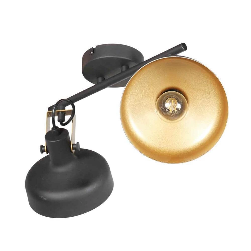 Deckenlampe Prato schwarz mit gold 2-flammig Steinhauer 8712746176384