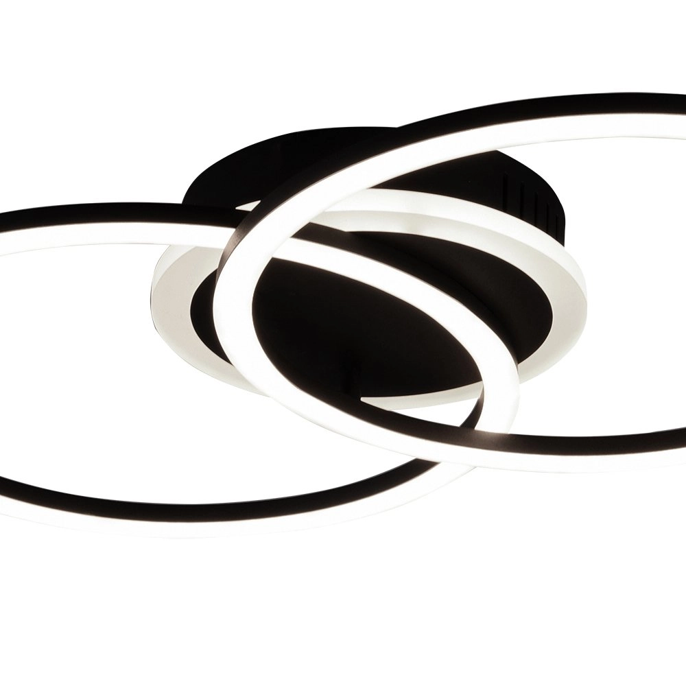 Schwarze Deckenlampe Venida Trio 4017807445053