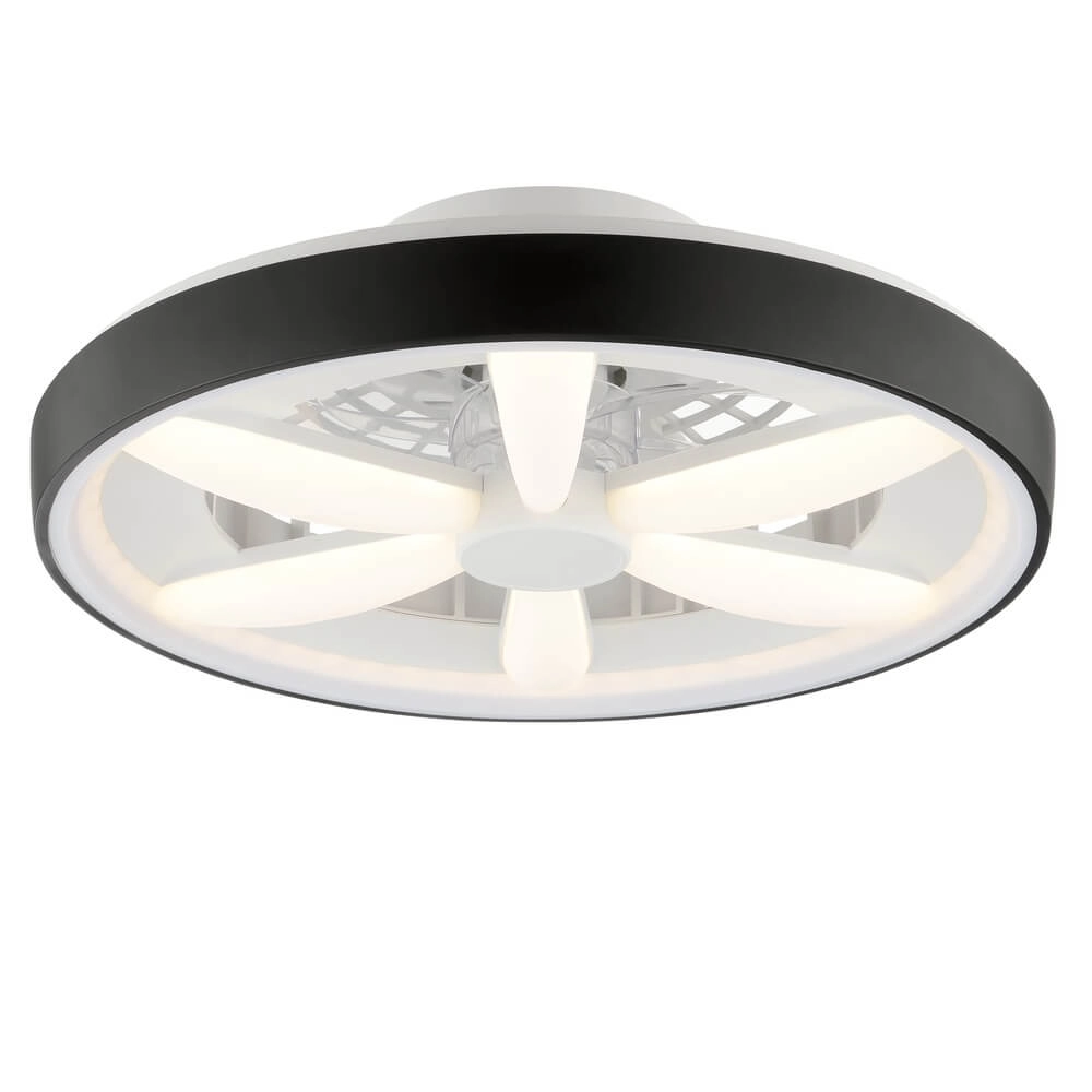 Schwarzer Deckenventilator Gaiano mit RGB-Lampe Brilliant 4004353455711