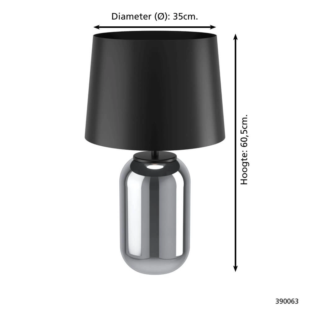 Schicke Tischlampe Cuite mit schwarzer Kapuze Stars of Light 9008606221240