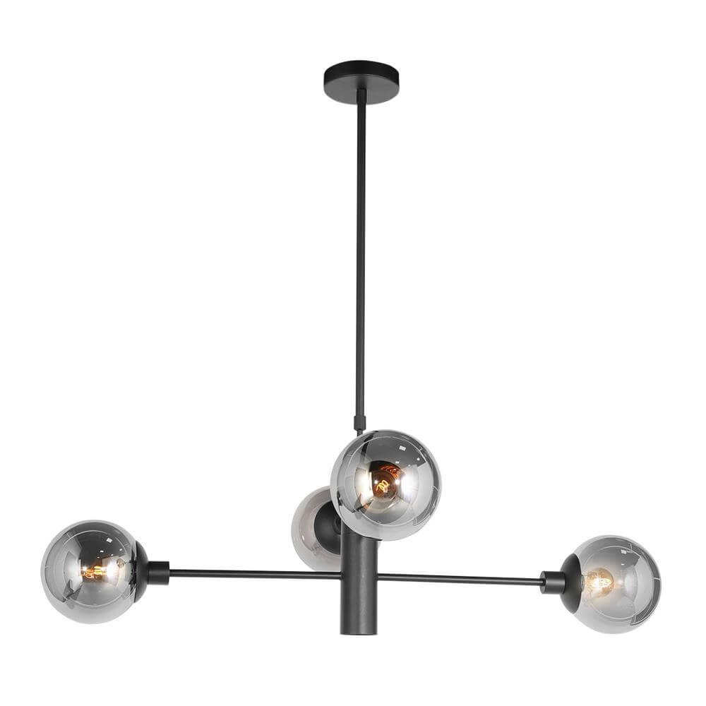 Design-Pendelleuchte Constellation schwarz mit Rauchglas Steinhauer 8712746173031
