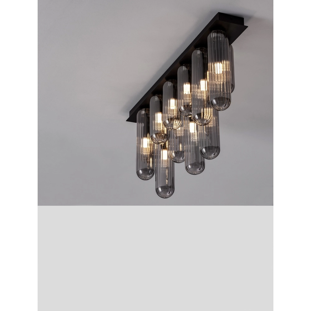 Design-Deckenleuchte Gustave Schwarz 12-flammig